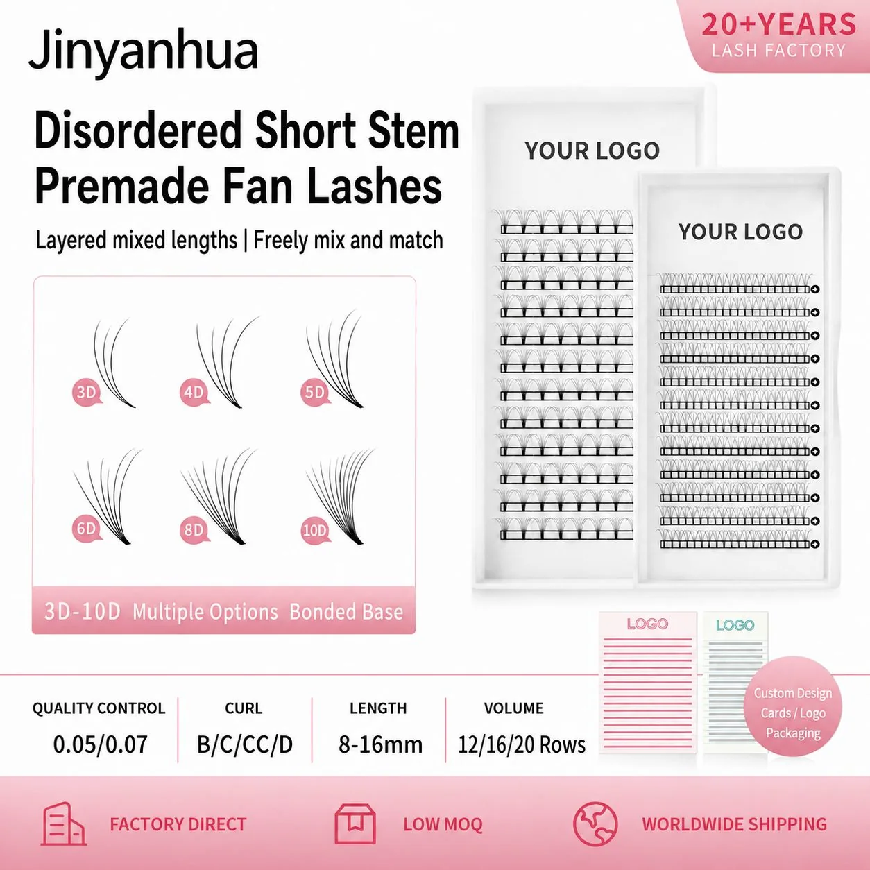 Short Stem Premade Fans 3D