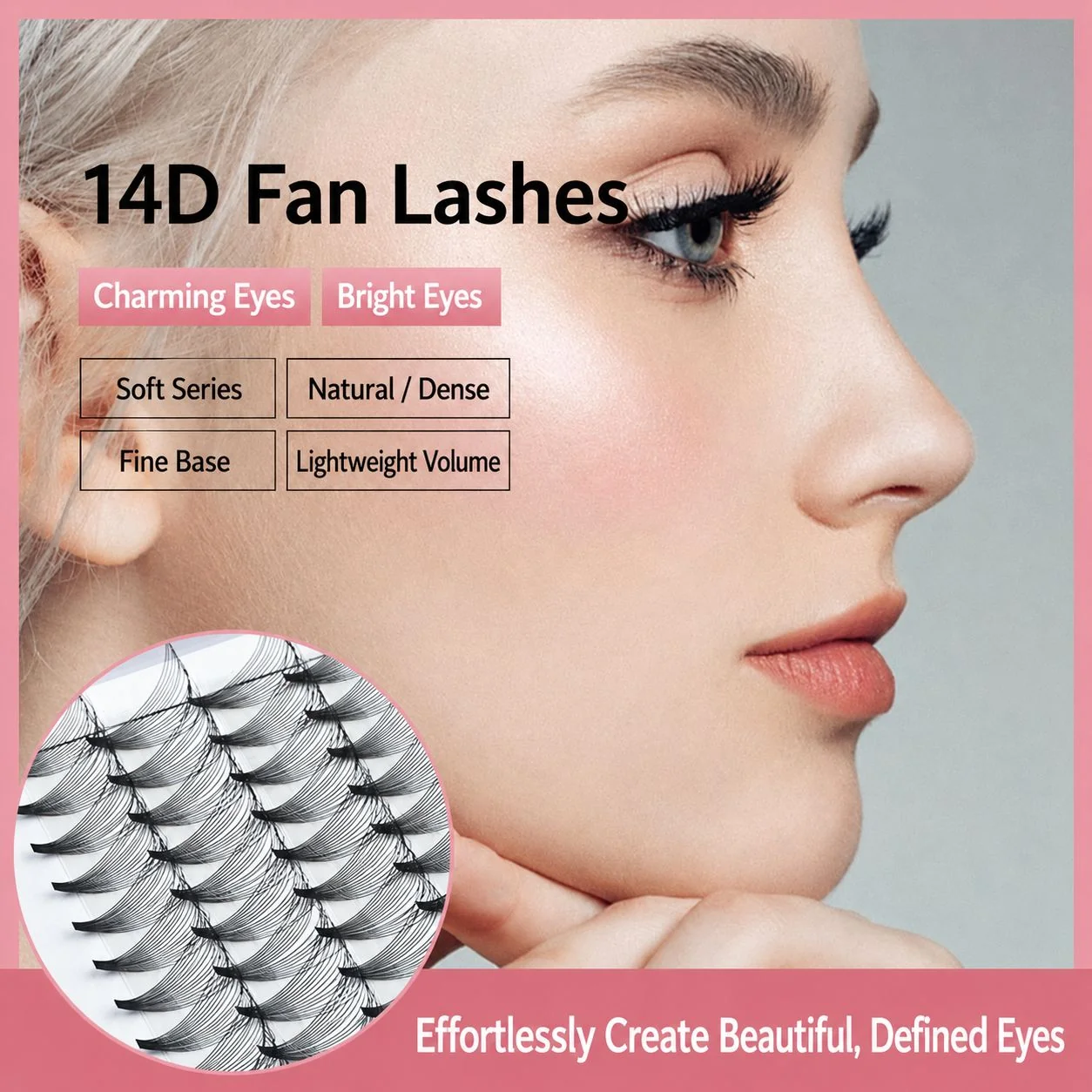 Short Stem Premade Fans 14D