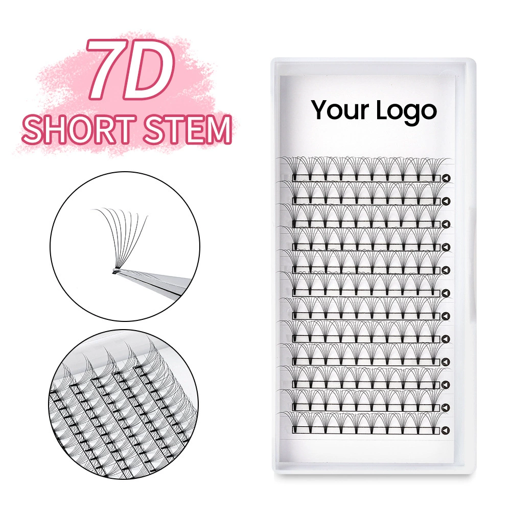 Short Stem Premade Fans 7D